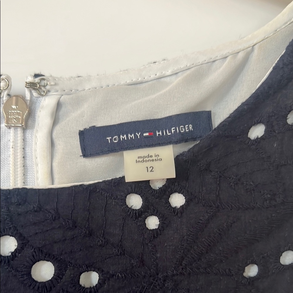 Tommy Hilfiger Blue Sheath Mini Dress Sleeveless Scoop Neck - Picture 2 of 4